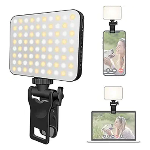 Rechargeable Clip-On Selfie Light – Perfect for Streaming & Makeup – Order Now!